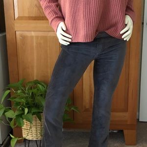 Hue Boot Cut Grey Cords Size L